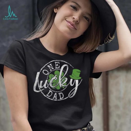 Caterpillar One Lucky Dad Funny Irish Clovers St Patrick’s Day T  shirt