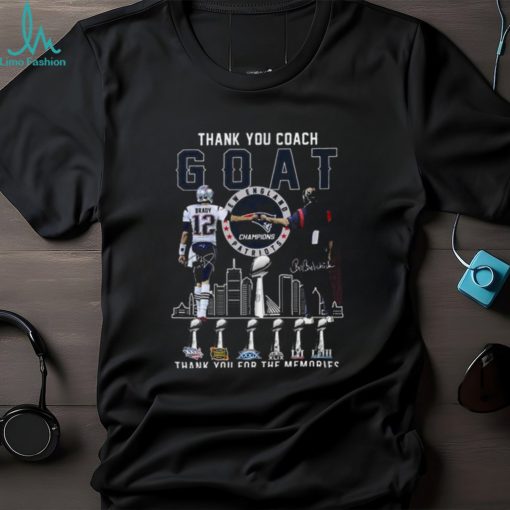 Celebrate Greatness with Our Exclusive Patriots Champions T Shirt! Thank You GOAT Bill Belichick And Brady New England Patriots Champions T Shirt
