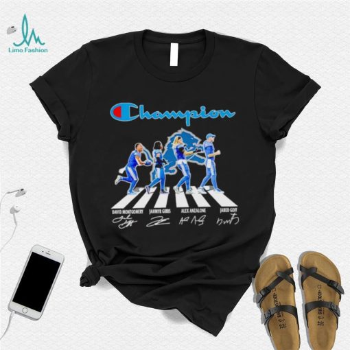Champion Detroit Lions Abbey Road David Montgomery Jahmyr Gibbs Alex Anzalone signatures shirt