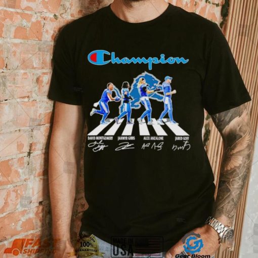 Champion Detroit Lions Abbey Road David Montgomery Jahmyr Gibbs Alex Anzalone signatures shirt