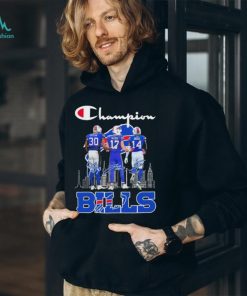 Champion Josh Allen Dane Jackson And Stefon Diggs Buffalo Bills Signatures Shirt