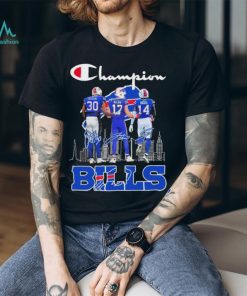 Champion Josh Allen Dane Jackson And Stefon Diggs Buffalo Bills Signatures Shirt