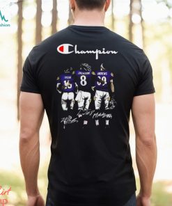 Champion Marquise Brown Lamar Jackson And Mark Andrews Baltimore Ravens Signatures Shirt