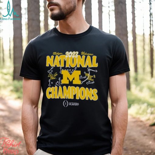 Champion Navy Michigan Wolverines College Football Playoff 2023 National Champions T Shirt