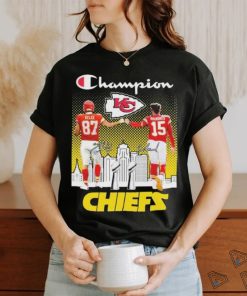 Champion Patrick Mahomes And Travis Kansas City Chiefs Signatures Shirt