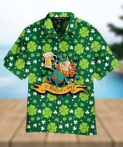 Cheerful Leprechaun With Beer For St. Patrick’s Day Hawaiian Shirt Aloha For Men And Women