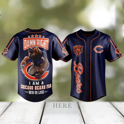 Chicago Bears Classic Full Printing Baseball Jersey