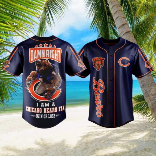 Chicago Bears Classic Full Printing Baseball Jersey