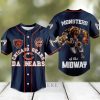 Chicago Bears Da Bears Monsters Of The Midway Blue Design Baseball Jersey