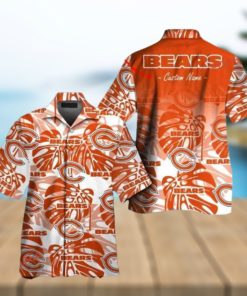 Chicago Bears Hawaiian Shirt Palm Shadows Short Sleeve