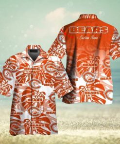 Chicago Bears Hawaiian Shirt Palm Shadows Short Sleeve