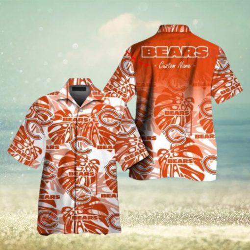 Chicago Bears Hawaiian Shirt Palm Shadows Short Sleeve