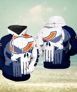 Chicago Bears NFL Team Skull 3D Printed Hoodie