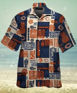 Chicago Bears Palm Shadows Short Sleeve Hawaiian Shirt