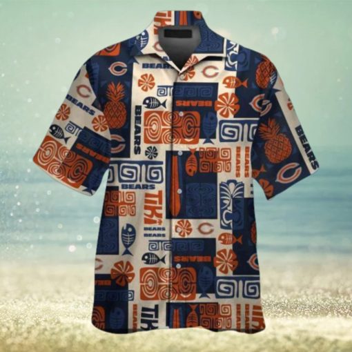 Chicago Bears Palm Shadows Short Sleeve Hawaiian Shirt