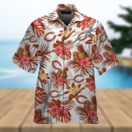 Chicago Bears Paradise Design Short Sleeve Hawaiian Shirt