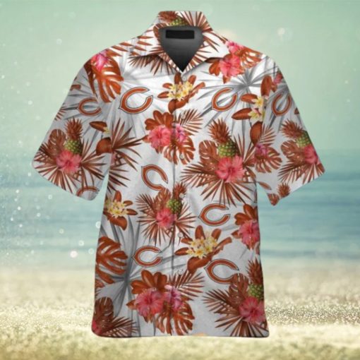 Chicago Bears Paradise Design Short Sleeve Hawaiian Shirt