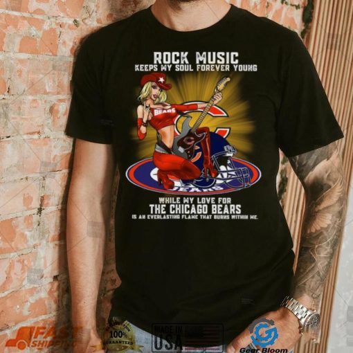 Chicago Bears rock music keep my soul forever young shirt
