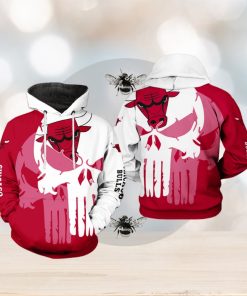 Chicago Bulls NBA Team Skull 3D Printed Hoodie