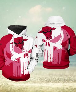 Chicago Bulls NBA Team Skull 3D Printed Hoodie