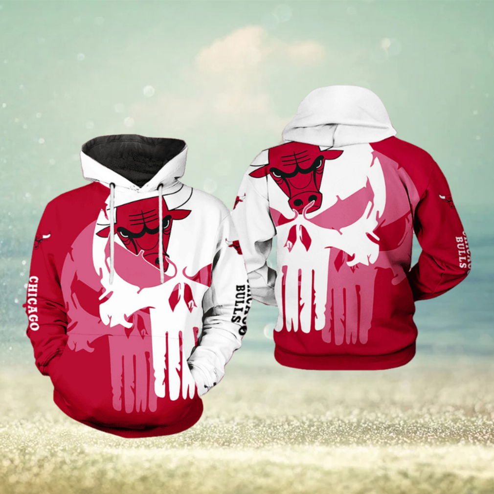 Chicago Bulls NBA Team Skull 3D Printed Hoodie Chicago Bulls NBA Team Skull 3D Printed Hoodie