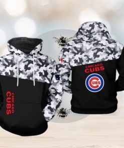 Chicago Cubs MLB Camo Veteran 3D Printed Hoodie