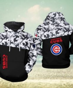 Chicago Cubs MLB Camo Veteran 3D Printed Hoodie