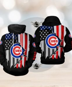 Chicago Cubs MLB US Flag 3D Printed Hoodie