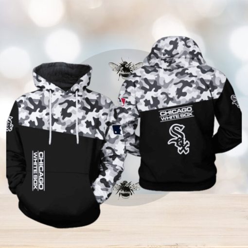 Chicago White Sox MLB Camo Veteran 3D Printed Hoodie