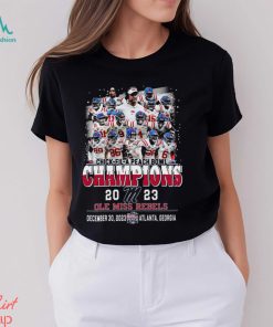 Chick Fil A Peach Bowl Champions 2023 Ole Miss Rebels December 30 2023 Atlanta Georgia T Shirt