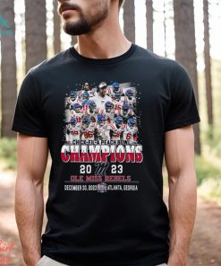 Chick Fil A Peach Bowl Champions 2023 Ole Miss Rebels December 30 2023 Atlanta Georgia T Shirt