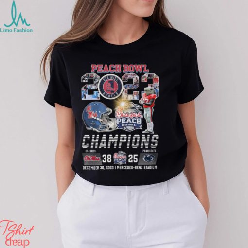 Chick Fil Peach Bowl 2023 Champions Ole Miss Rebels 38 25 Penn State Nittany Lions shirt