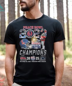 Chick Fil Peach Bowl 2023 Champions Ole Miss Rebels 38 25 Penn State Nittany Lions shirt