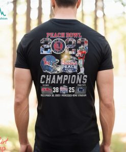Chick Fil Peach Bowl 2023 Champions Ole Miss Rebels 38 25 Penn State Nittany Lions shirt