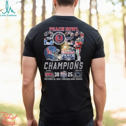 Chick Fil Peach Bowl 2023 Champions Ole Miss Rebels 38 25 Penn State Nittany Lions shirt