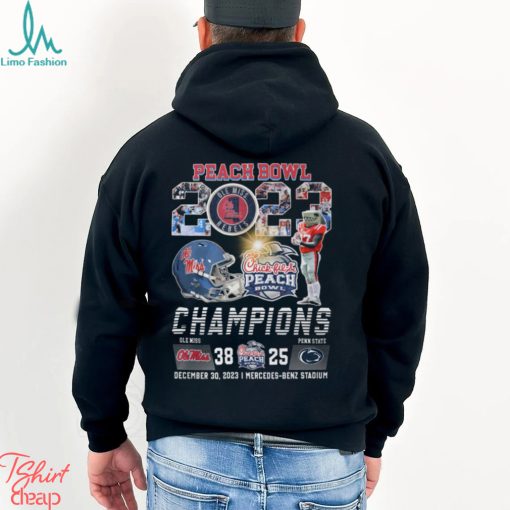 Chick Fil Peach Bowl 2023 Champions Ole Miss Rebels 38 25 Penn State Nittany Lions shirt