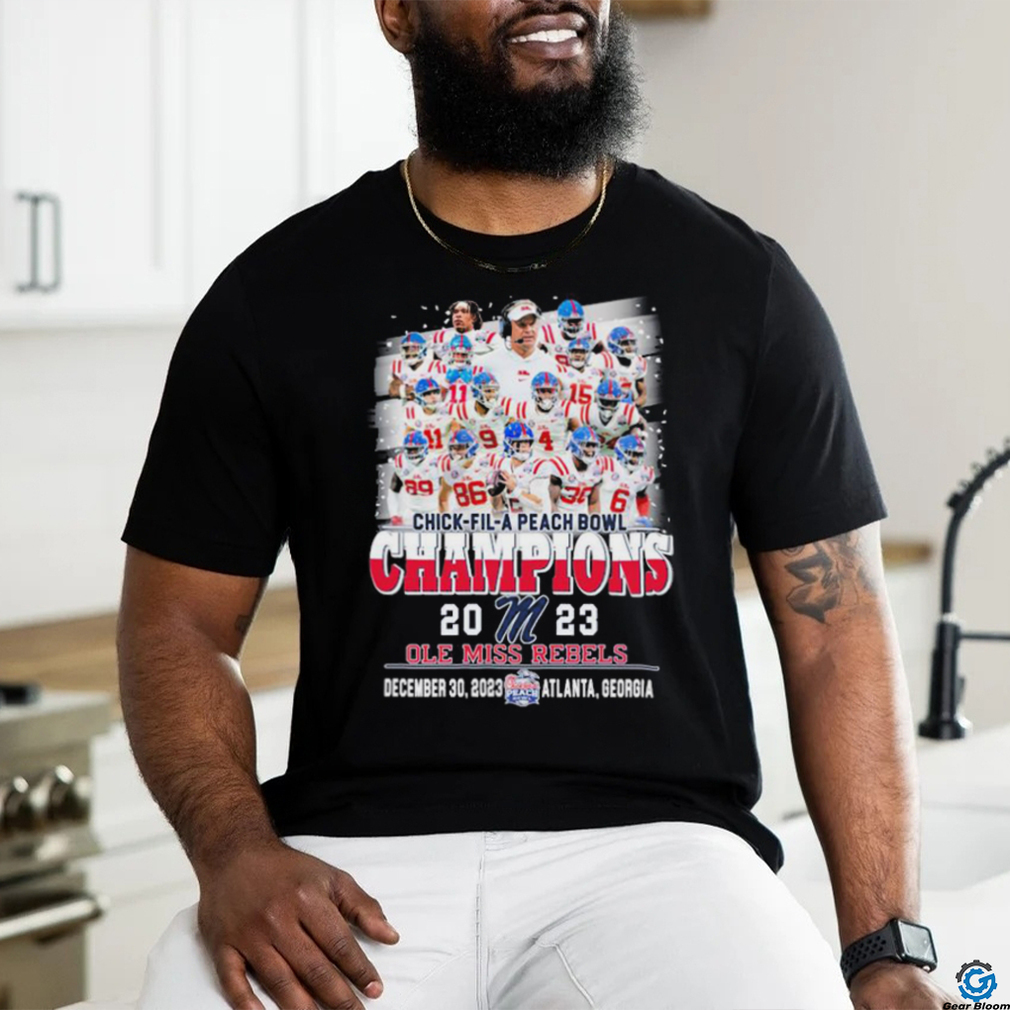 Chick fil A Peach Bowl Champions 2023 Ole Miss Rebels Teams Shirt Chick fil A Peach Bowl Champions 2023 Ole Miss Rebels Teams Shirt