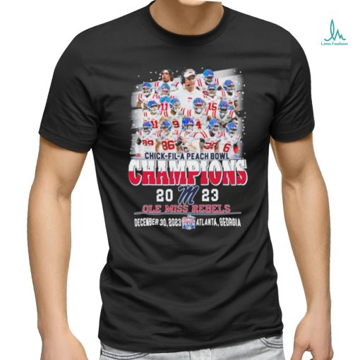 Chick fil A Peach Bowl Champions 2023 Ole Miss Rebels Teams Shirt