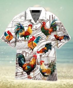 Chicken Rooster Cattle Farming Summer Hawaiian Shirt Aloha For Men And Women