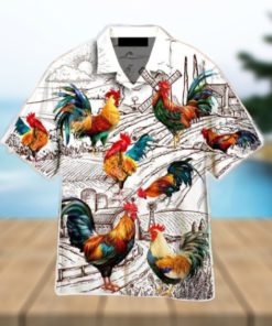 Chicken Rooster Cattle Farming Summer Hawaiian Shirt Aloha For Men And Women