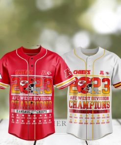Chiefs 2023 AFC West Division Champions Baseball Jersey