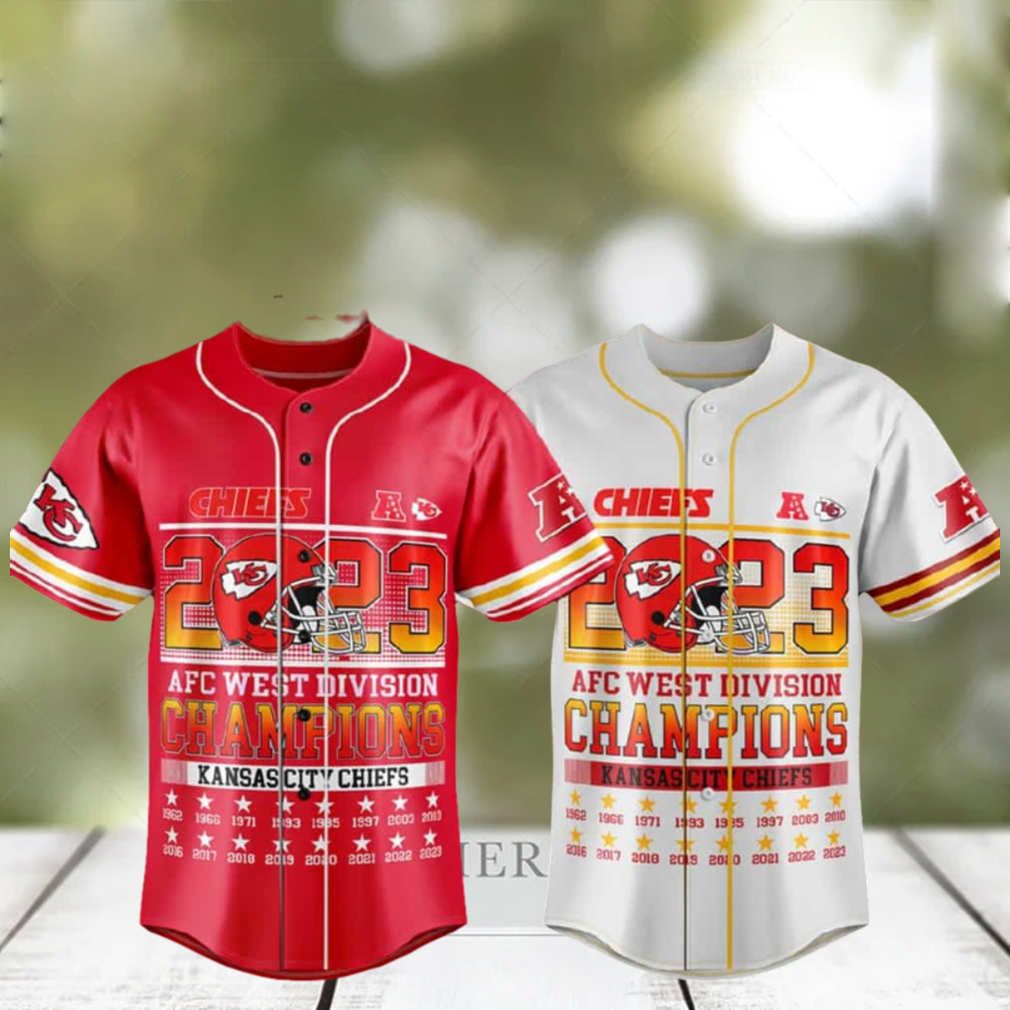 Chiefs 2023 AFC West Division Champions Baseball Jersey Chiefs 2023 AFC West Division Champions Baseball Jersey