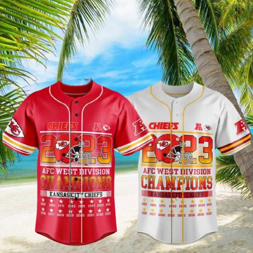 Chiefs 2023 AFC West Division Champions Baseball Jersey