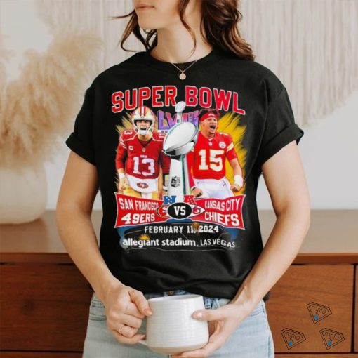 Chiefs Patrick Mahomes And 49ers Brock Purdy Super Bowl LVIII Matchup Shirt
