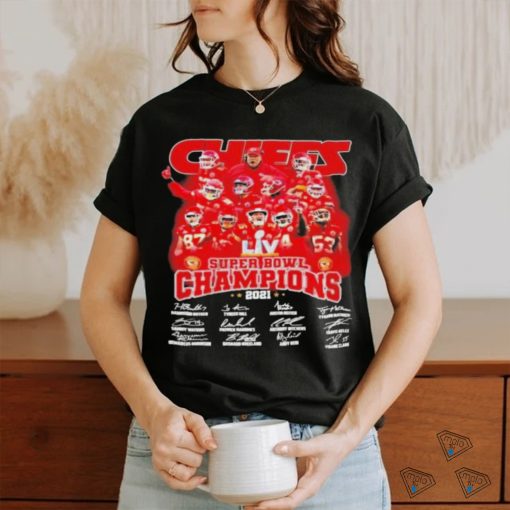 Chiefs Super Bowl LIV Champions 2021 signatures shirt