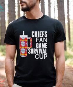 Chiefs fan game survival cup shirt