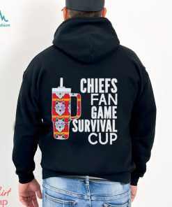 Chiefs fan game survival cup shirt