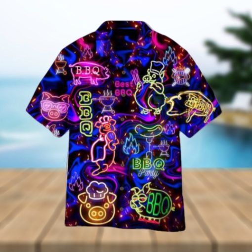 Chilling And Grilling Pig BBQ National Day Hawaiian Shirt Aloha For Men And Women