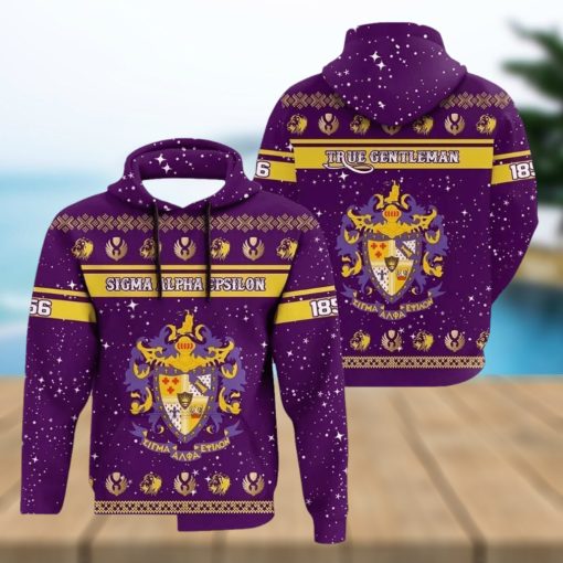 Christmas Style Fraternity Sigma Alpha Epsilon Hoodie 3D All Over Print