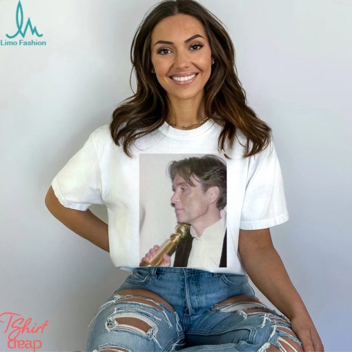 Cillian Murphy With His Golden Globe Photo Vintage T Shirt